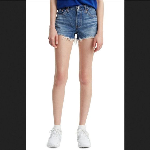 Levi's Pants - Levi's 501 Cutoff Frayed Denim Shorts Size 30